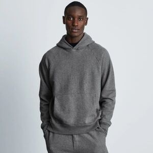 Everlane The Track Organic Cotton Dark Heather Gray Men's Pullover Hoodie Sz M